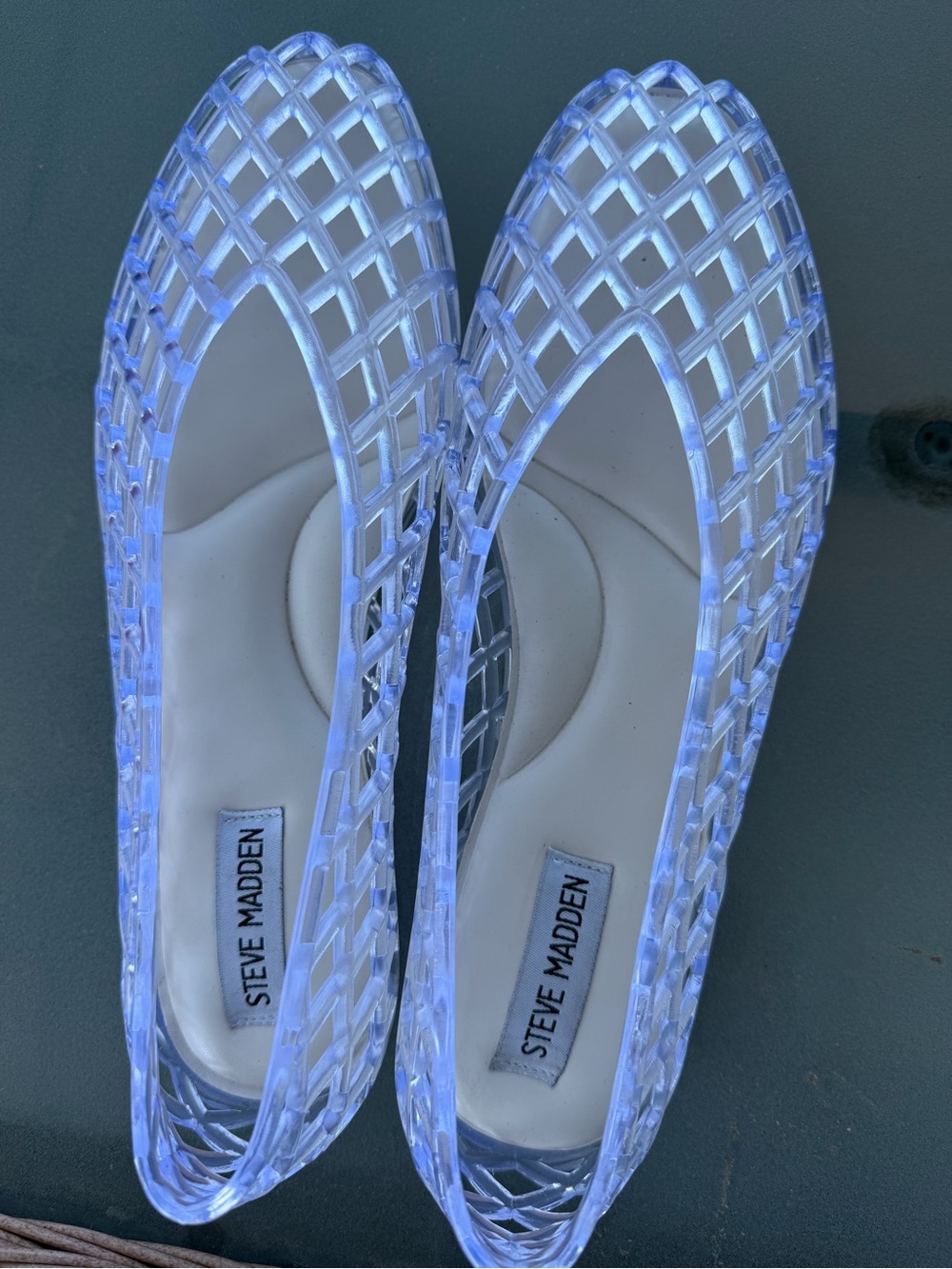 Steve Madden Clear Lattice Jelly Flats - Transparent - Picture 2 of 3
